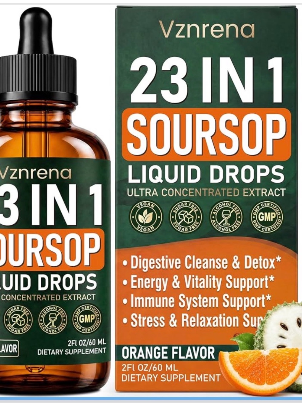 23-in-1 Soursop Liquid Drops – Orange